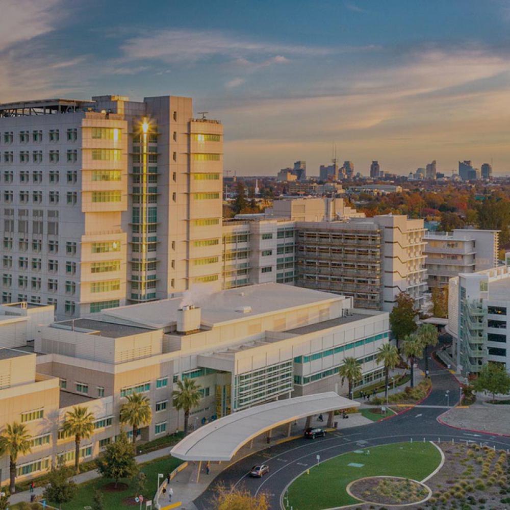 加州大学戴维斯医疗中心的鸟瞰图